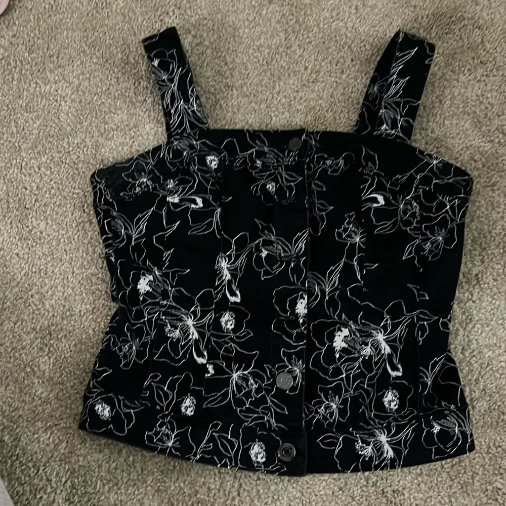 White House Black Market Women's White and Black Corset - Picture 1 of 8